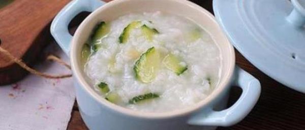 What are the functions of millet and cucumber porridge?