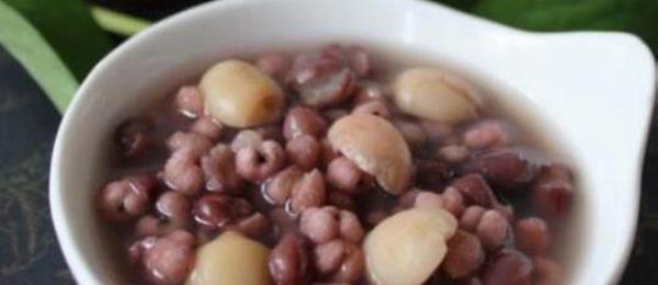Effects of barley and red bean porridge with longan